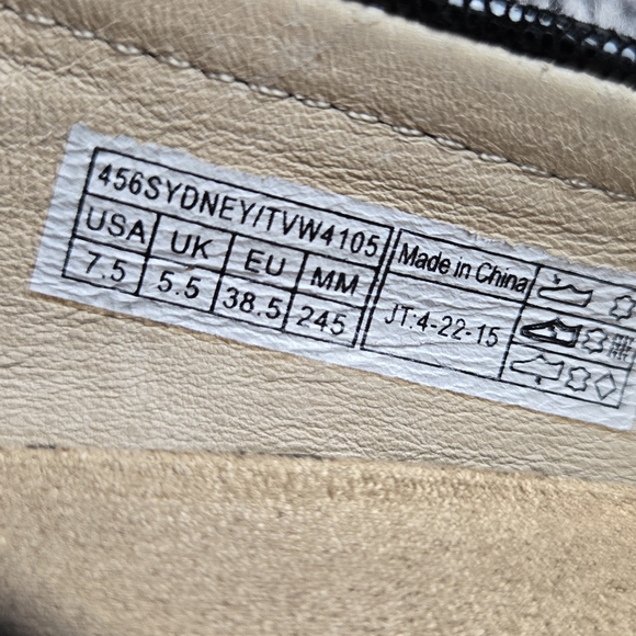 Vionic Sydney Women's 7.5 Black Lizard Leather Loafers Driving Moccasins - Picture 7 of 7